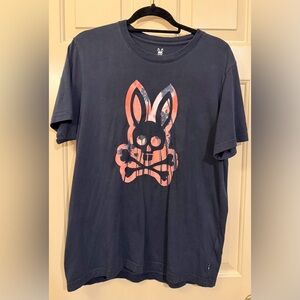 Psycho Bunny Black T‑Shirt Logo Print